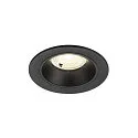 Plafondinbouwarmatuur NUMINOS® S rond, geschikt voor beeldschermwerkstations IP20, zwart, gelakt dimbaar
