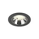 ceiling recessed luminaire NUMINOS® S suitable for VDU workstation IP20, chrome, black dimmable
