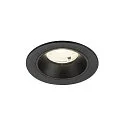 Plafondinbouwarmatuur NUMINOS® S rond, geschikt voor beeldschermwerkstations IP20, zwart, gelakt dimbaar