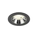 Plafondinbouwarmatuur NUMINOS® S geschikt voor beeldschermwerkstations IP20, chroom, zwart dimbaar