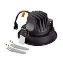 SLV ceiling recessed luminaire NUMINOS® MOVE S round, suitable for VDU workstation IP20, black, lacquered dimmable