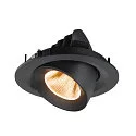ceiling recessed luminaire NUMINOS® GIMBLE M suitable for VDU workstation IP20, black, lacquered dimmable
