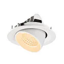 SLV Plafondinbouwarmatuur NUMINOS® GIMBLE M geschikt voor beeldschermwerkstations IP20, wit, gelakt dimbaar