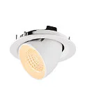 SLV Plafondinbouwarmatuur NUMINOS® GIMBLE M geschikt voor beeldschermwerkstations IP20, wit, gelakt dimbaar