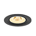 SLV Plafondinbouwarmatuur NUMINOS® GIMBLE M geschikt voor beeldschermwerkstations IP20, zwart, wit, gelakt dimbaar