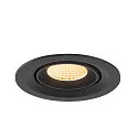 SLV Plafondinbouwarmatuur NUMINOS® GIMBLE M geschikt voor beeldschermwerkstations IP20, zwart, gelakt dimbaar