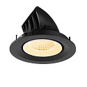 SLV Plafondinbouwarmatuur NUMINOS® GIMBLE M geschikt voor beeldschermwerkstations IP20, zwart, wit, gelakt dimbaar
