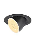 Plafondinbouwarmatuur NUMINOS® GIMBLE M geschikt voor beeldschermwerkstations IP20, zwart, wit, gelakt dimbaar