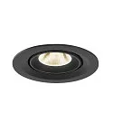 SLV Plafondinbouwarmatuur NUMINOS® GIMBLE M geschikt voor beeldschermwerkstations IP20, zwart, gelakt dimbaar