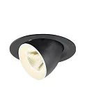 Plafondinbouwarmatuur NUMINOS® GIMBLE M geschikt voor beeldschermwerkstations IP20, zwart, wit, gelakt dimbaar