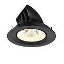 SLV Plafondinbouwarmatuur NUMINOS® GIMBLE M geschikt voor beeldschermwerkstations IP20, zwart, wit, gelakt dimbaar