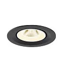 SLV Plafondinbouwarmatuur NUMINOS® GIMBLE M geschikt voor beeldschermwerkstations IP20, zwart, wit, gelakt dimbaar