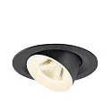 SLV Plafondinbouwarmatuur NUMINOS® GIMBLE M geschikt voor beeldschermwerkstations IP20, zwart, wit, gelakt dimbaar