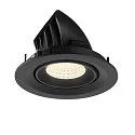 SLV Plafondinbouwarmatuur NUMINOS® GIMBLE M geschikt voor beeldschermwerkstations IP20, zwart, gelakt dimbaar