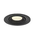 SLV Plafondinbouwarmatuur NUMINOS® GIMBLE M geschikt voor beeldschermwerkstations IP20, zwart, gelakt dimbaar