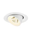 SLV Plafondinbouwarmatuur NUMINOS® GIMBLE M geschikt voor beeldschermwerkstations IP20, wit, gelakt dimbaar