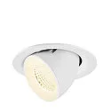 Plafondinbouwarmatuur NUMINOS® GIMBLE M geschikt voor beeldschermwerkstations IP20, wit, gelakt dimbaar