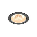 ceiling recessed luminaire NUMINOS® M round, suitable for VDU workstation IP20, black, white, lacquered dimmable