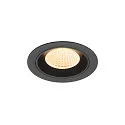 Plafondinbouwarmatuur NUMINOS® M rond, geschikt voor beeldschermwerkstations IP20, zwart, gelakt dimbaar