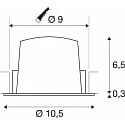 SLV Plafondinbouwarmatuur NUMINOS® M geschikt voor beeldschermwerkstations IP20, chroom, wit dimbaar