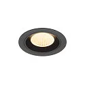 Plafondinbouwarmatuur NUMINOS® M rond, geschikt voor beeldschermwerkstations IP20, zwart, gelakt dimbaar