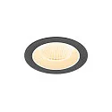 ceiling recessed luminaire NUMINOS® M round, suitable for VDU workstation IP20, black, white, lacquered dimmable