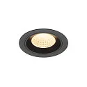 Plafondinbouwarmatuur NUMINOS® M rond, geschikt voor beeldschermwerkstations IP20, zwart, gelakt dimbaar