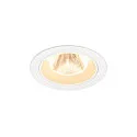 ceiling recessed luminaire NUMINOS® M round, suitable for VDU workstation IP20, white, lacquered dimmable