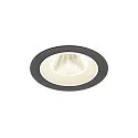 ceiling recessed luminaire NUMINOS® M round, suitable for VDU workstation IP20, black, white, lacquered dimmable
