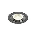 Plafondinbouwarmatuur NUMINOS® M geschikt voor beeldschermwerkstations IP20, chroom, zwart dimbaar