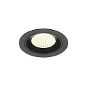 Plafondinbouwarmatuur NUMINOS® M rond, geschikt voor beeldschermwerkstations IP20, zwart, gelakt dimbaar
