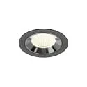 ceiling recessed luminaire NUMINOS® M suitable for VDU workstation IP20, chrome, black dimmable