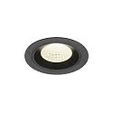 Plafondinbouwarmatuur NUMINOS® M rond, geschikt voor beeldschermwerkstations IP20, zwart, gelakt dimbaar