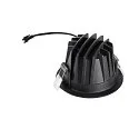 SLV ceiling recessed luminaire NUMINOS® M round, suitable for VDU workstation IP20, black, white, lacquered dimmable