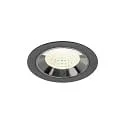 Plafondinbouwarmatuur NUMINOS® M geschikt voor beeldschermwerkstations IP20, chroom, zwart dimbaar