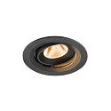 Plafondinbouwarmatuur NUMINOS® MOVE M rond, geschikt voor beeldschermwerkstations IP20, zwart, gelakt dimbaar