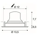 SLV ceiling recessed luminaire NUMINOS® MOVE M round, suitable for VDU workstation IP20, black, lacquered dimmable