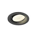 ceiling recessed luminaire NUMINOS® MOVE M round, suitable for VDU workstation IP20, black, white, lacquered dimmable