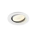 Plafondinbouwarmatuur NUMINOS® MOVE M rond, geschikt voor beeldschermwerkstations IP20, wit, gelakt dimbaar