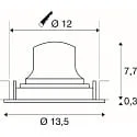 SLV Plafondinbouwarmatuur NUMINOS® MOVE M draaibaar, geschikt voor beeldschermwerkstations IP20, zwart, wit dimbaar