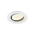 Plafondinbouwarmatuur NUMINOS® MOVE M rond, geschikt voor beeldschermwerkstations IP20, wit, gelakt dimbaar