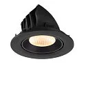 SLV Plafondinbouwarmatuur NUMINOS® GIMBLE L rond, geschikt voor beeldschermwerkstations IP20, zwart, gelakt dimbaar