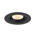SLV Plafondinbouwarmatuur NUMINOS® GIMBLE L rond, geschikt voor beeldschermwerkstations IP20, zwart, gelakt dimbaar
