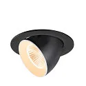 Plafondinbouwarmatuur NUMINOS® GIMBLE L rond, geschikt voor beeldschermwerkstations IP20, zwart, wit, gelakt dimbaar