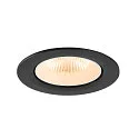SLV ceiling recessed luminaire NUMINOS® GIMBLE L round, suitable for VDU workstation IP20, black, white, lacquered dimmable
