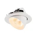 SLV Plafondinbouwarmatuur NUMINOS® GIMBLE L rond, geschikt voor beeldschermwerkstations IP20, wit, gelakt dimbaar