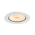 SLV Plafondinbouwarmatuur NUMINOS® GIMBLE L rond, geschikt voor beeldschermwerkstations IP20, wit, gelakt dimbaar