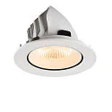 SLV Plafondinbouwarmatuur NUMINOS® GIMBLE L rond, geschikt voor beeldschermwerkstations IP20, wit, gelakt dimbaar