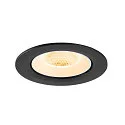 SLV Plafondinbouwarmatuur NUMINOS® GIMBLE L rond, geschikt voor beeldschermwerkstations IP20, zwart, wit, gelakt dimbaar