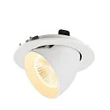 SLV Plafondinbouwarmatuur NUMINOS® GIMBLE L rond, geschikt voor beeldschermwerkstations IP20, wit, gelakt dimbaar